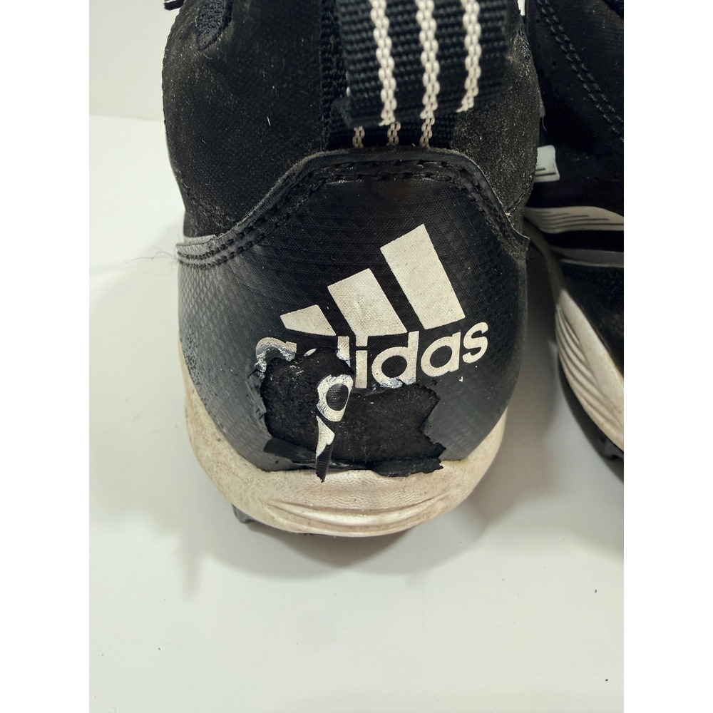 Adidas Lightning Football Cleats Mens 12.5 Black Silver Fair G65940 Mid Top - Picture 6 of 8